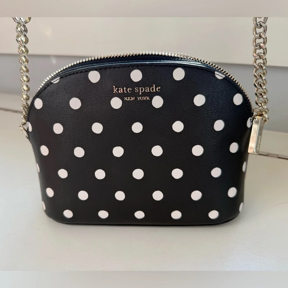 Kate Spade Spencer Sunshine Dot Small Dome Crossbody – Polka Dot – EUC